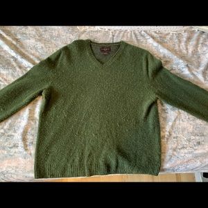 Green long sleeve wool sweater